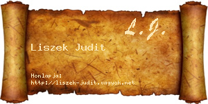 Liszek Judit névjegykártya